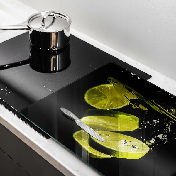 Tagliere in vetro Limette in acqua