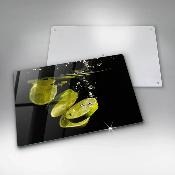 Tagliere in vetro Limette in acqua