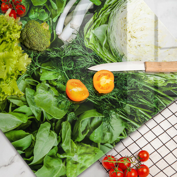 Tagliere in vetro Verdure verdi