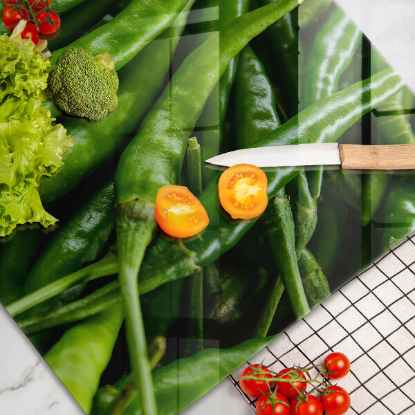 Tagliere in vetro Baccelli di piselli