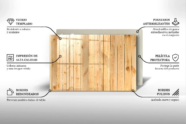 Tagliere in vetro Tavole di legno delicate