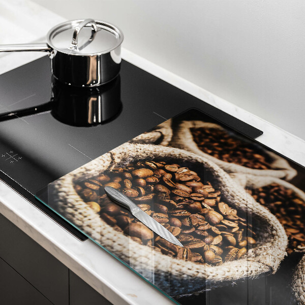 Tagliere in vetro Sacchetti di caffè in grani