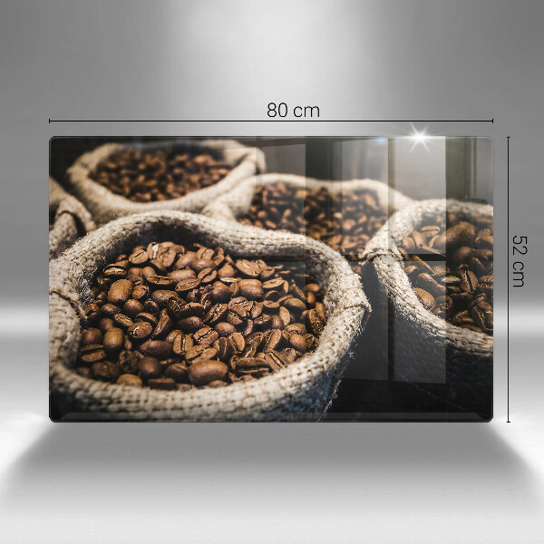 Tagliere in vetro Sacchetti di caffè in grani