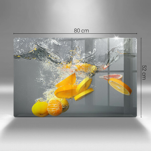 Tagliere in vetro Limoni in acqua