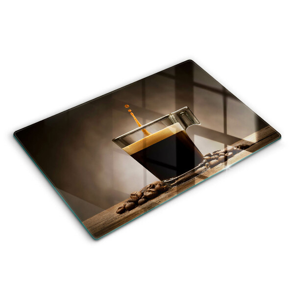 Tagliere in vetro Vetro e chicchi di caffè
