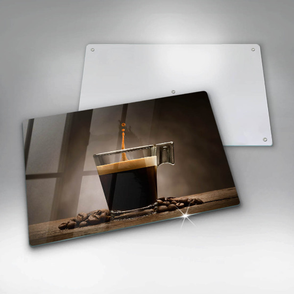 Tagliere in vetro Vetro e chicchi di caffè