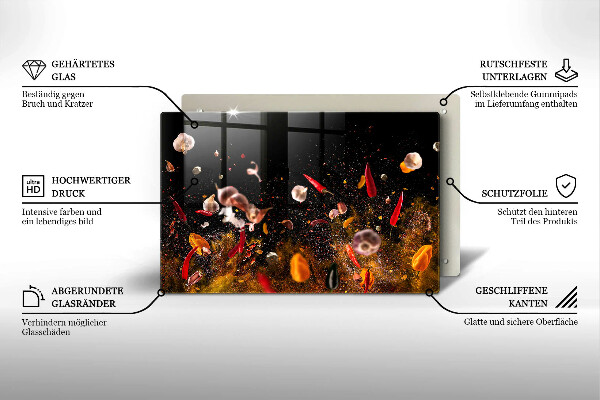 Tagliere in vetro Spezie piccanti