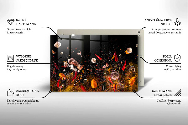 Tagliere in vetro Spezie piccanti