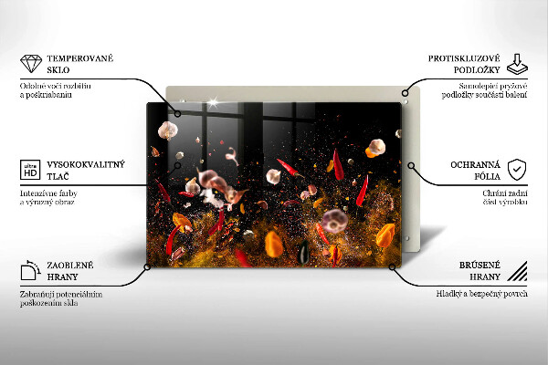 Tagliere in vetro Spezie piccanti