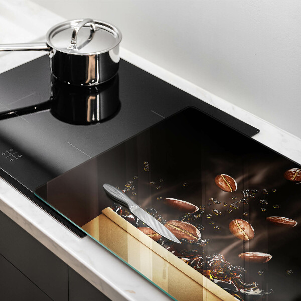 Tagliere in vetro Chicchi di caffè caldi