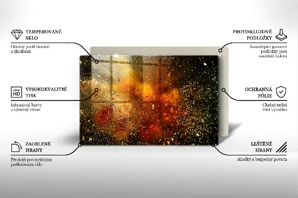 Tagliere in vetro Spezie colorate