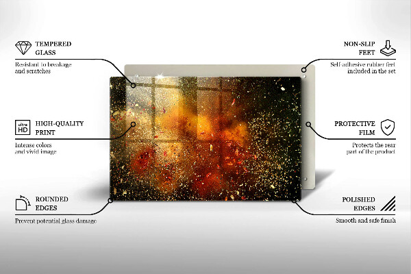 Tagliere in vetro Spezie colorate