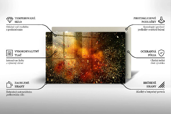 Tagliere in vetro Spezie colorate