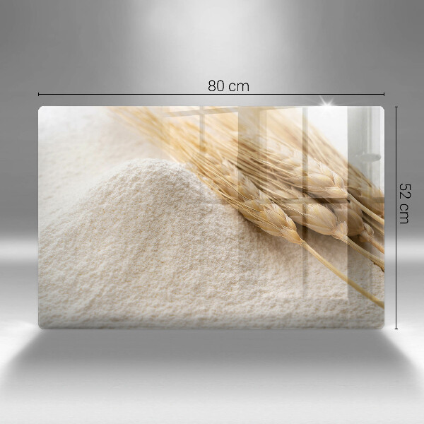 Tagliere in vetro Farina e spighe di grano