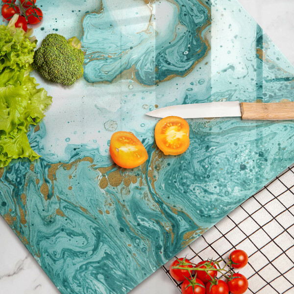Tagliere in vetro Astrazione blu