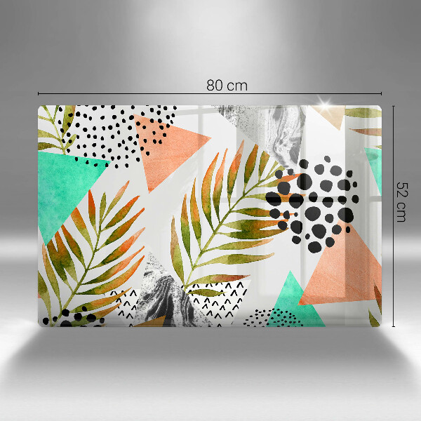 Tagliere in vetro Modello di foglie Boho