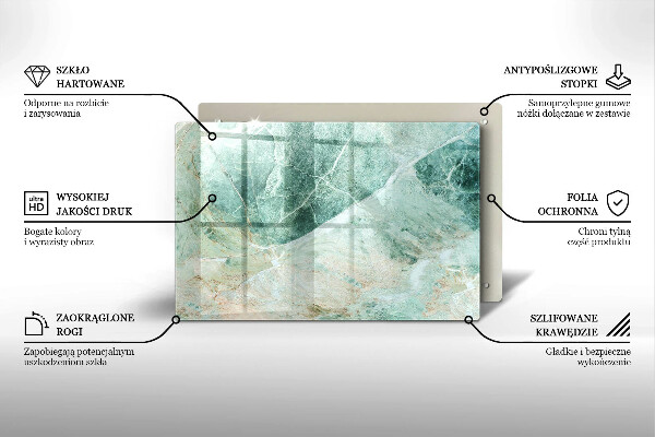 Tagliere in vetro temperato Struttura in pietra