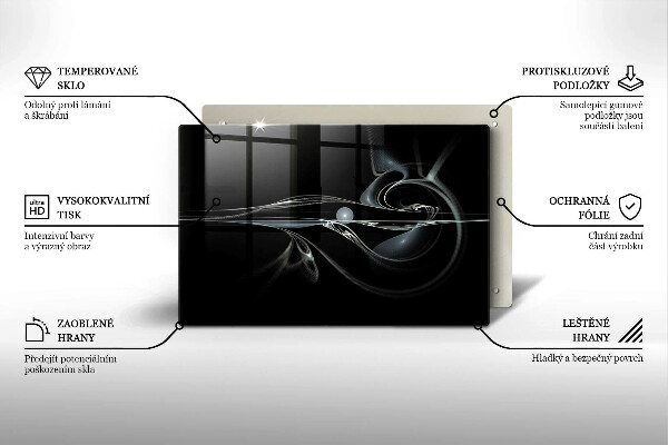 Tagliere in vetro temperato Astrazione moderna