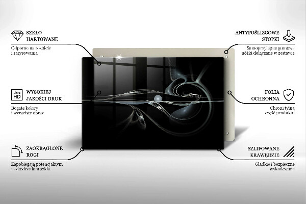 Tagliere in vetro temperato Astrazione moderna