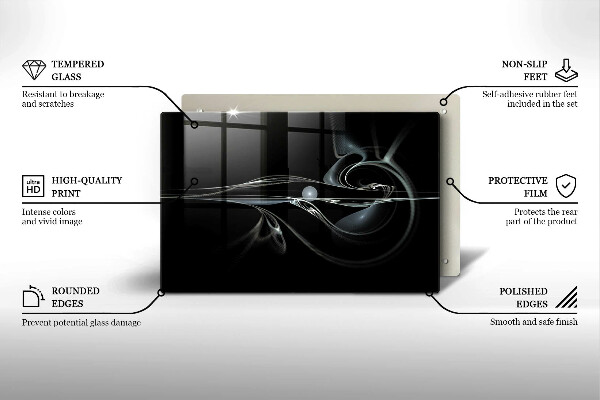 Tagliere in vetro temperato Astrazione moderna