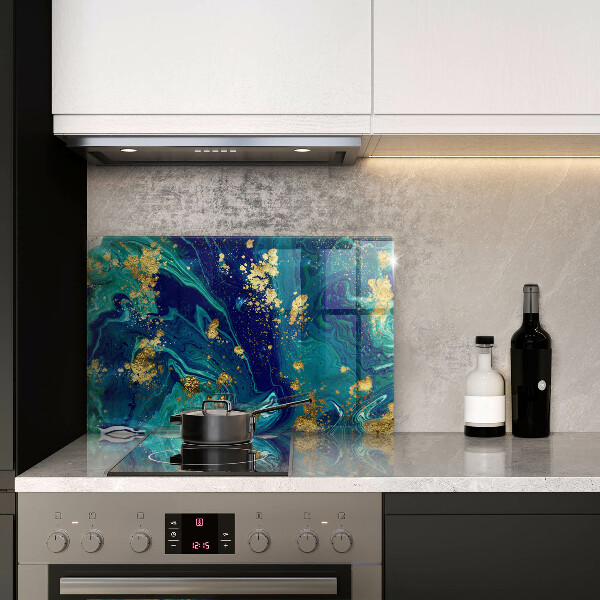 Tagliere in vetro temperato Astrazione con l'oro