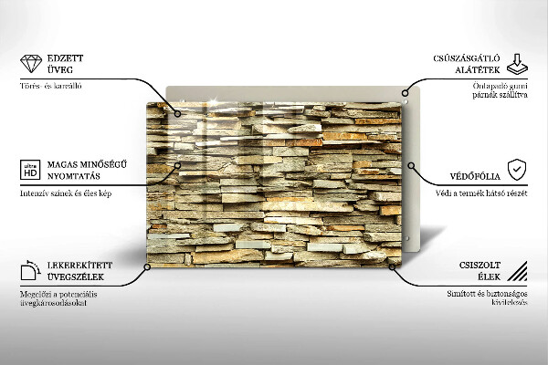 Tagliere in vetro temperato Pietre decorative