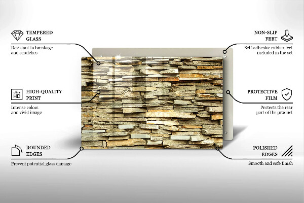 Tagliere in vetro temperato Pietre decorative