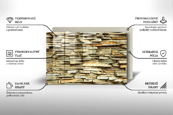 Tagliere in vetro temperato Pietre decorative