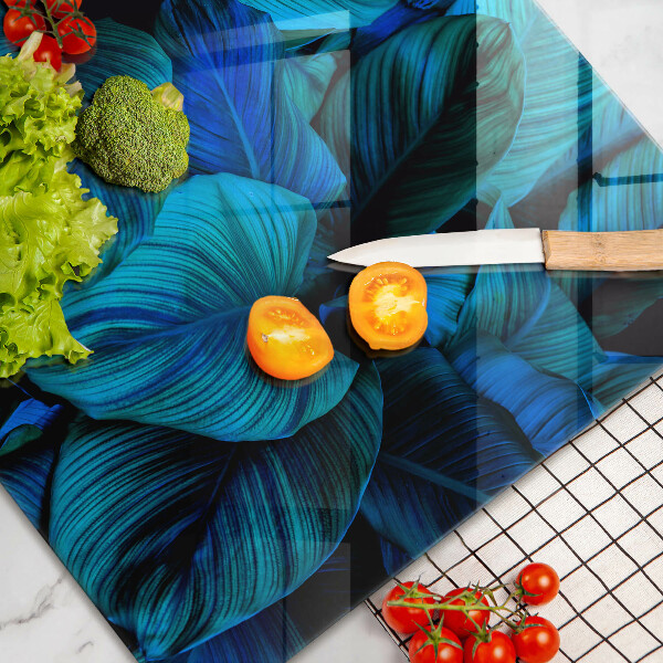 Tagliere in vetro temperato Foglie della vegetazione della giungla