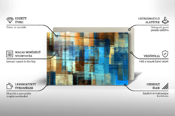 Tagliere in vetro temperato Sfondo dipinto