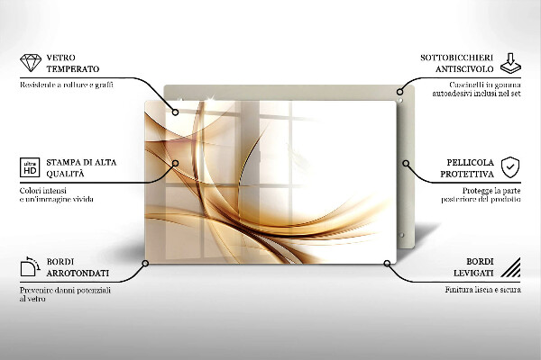 Tagliere in vetro temperato Forme astratte