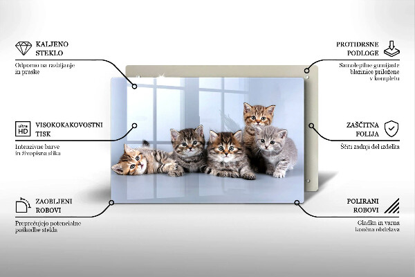 Tagliere in vetro temperato Piccoli e dolci gattini