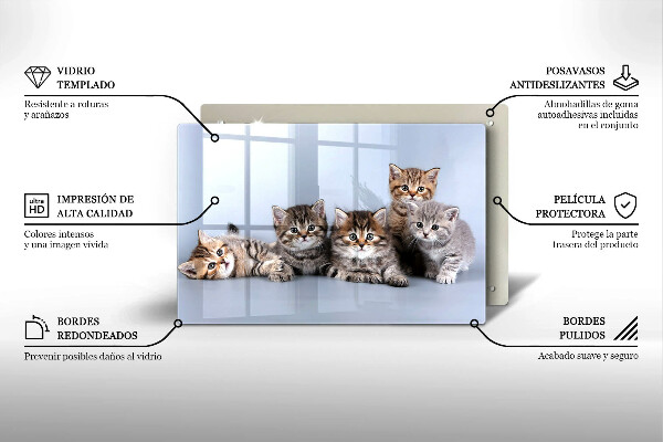 Tagliere in vetro temperato Piccoli e dolci gattini