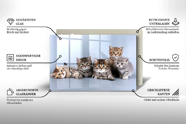 Tagliere in vetro temperato Piccoli e dolci gattini