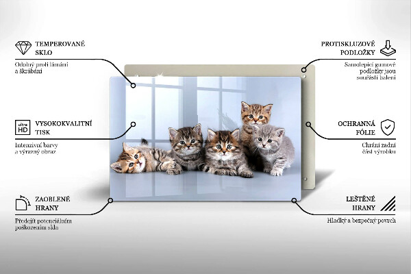 Tagliere in vetro temperato Piccoli e dolci gattini
