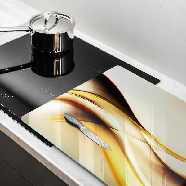 Tagliere in vetro temperato Linee di fumo astratte