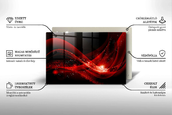 Tagliere in vetro temperato Astrazione moderna
