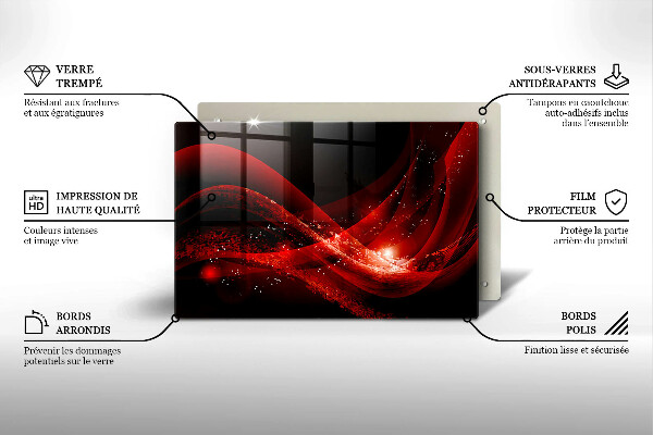 Tagliere in vetro temperato Astrazione moderna