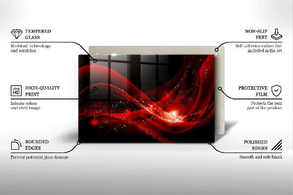 Tagliere in vetro temperato Astrazione moderna