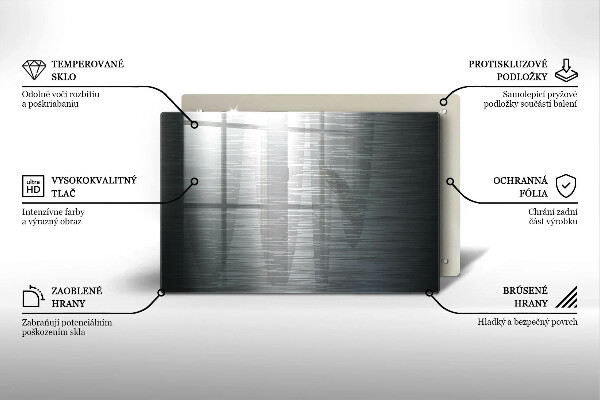 Tagliere in vetro temperato Struttura del metallo