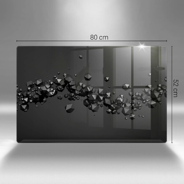 Tagliere in vetro temperato Astrazione di forme 3D