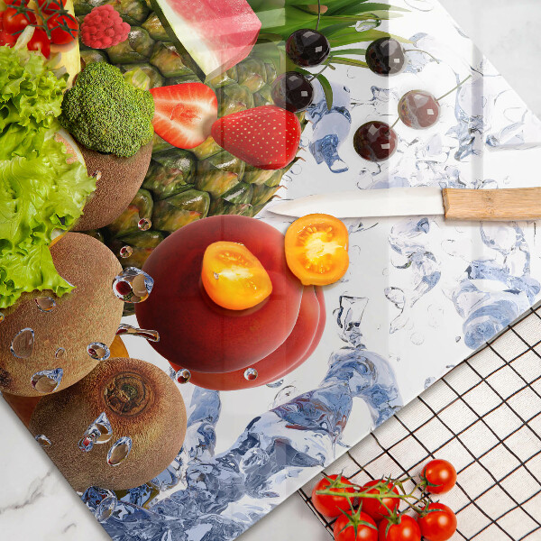 Tagliere in vetro temperato Frutta succosa e acqua