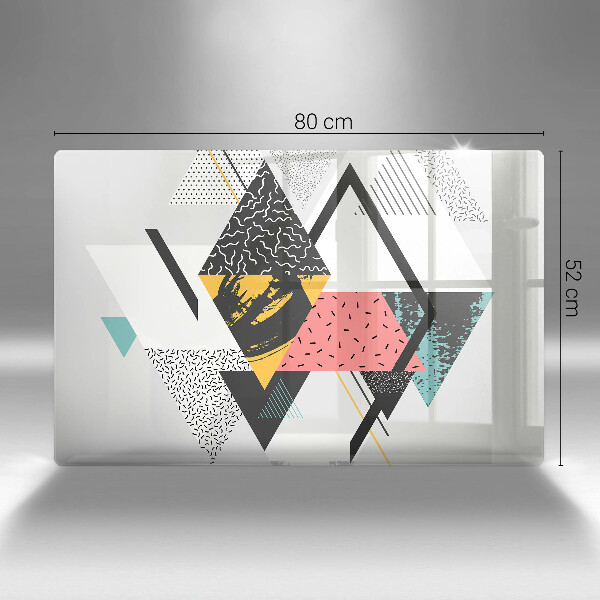 Tagliere in vetro temperato Triangoli astratti