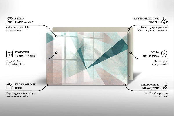 Tagliere in vetro temperato Astrazione tagliente
