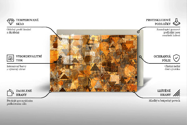 Tagliere in vetro temperato Modello senza giunture di figure geometriche