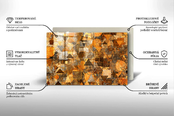 Tagliere in vetro temperato Modello senza giunture di figure geometriche