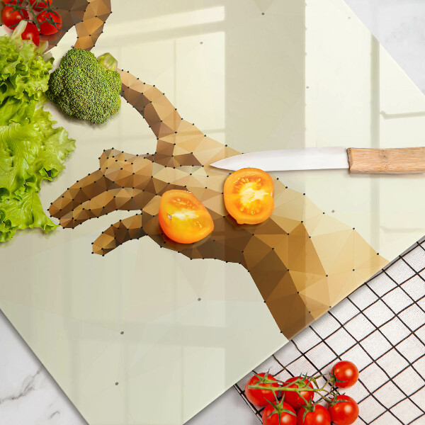 Tagliere in vetro temperato Creazione delle mani di Adamo