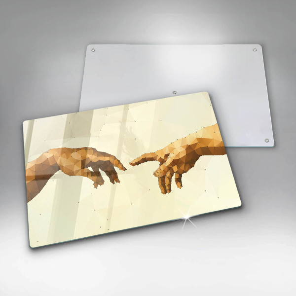 Tagliere in vetro temperato Creazione delle mani di Adamo