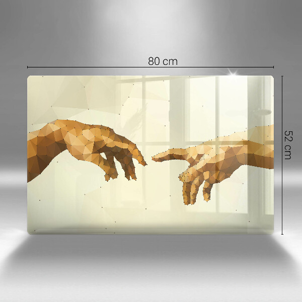 Tagliere in vetro temperato Creazione delle mani di Adamo