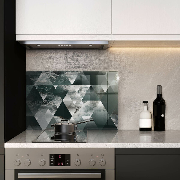 Tagliere in vetro temperato Triangoli e acqua